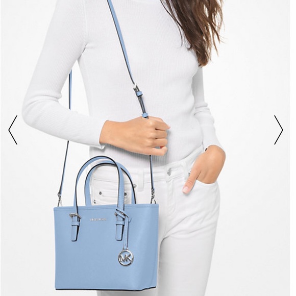 Michael Kors Jet Set Travel 35T9GTVT0L XS Convertible Top Zip Tote Tangerine - Picture 16 of 16